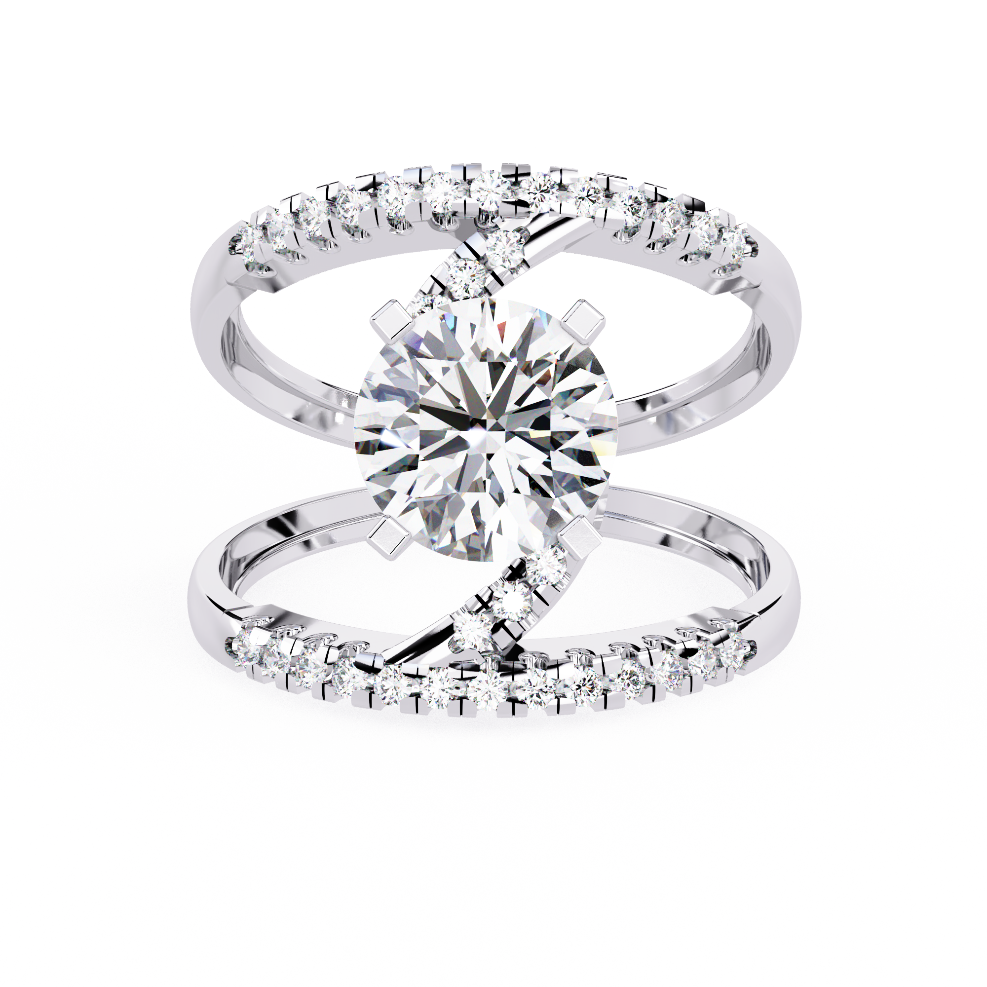 2.38 CT Pave Lab Grown Diamond Ring – 14K Yellow Gold